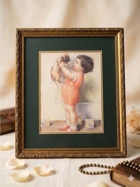 🌸 Vintage Framed Wall Hangings Decor - Reflective Glass